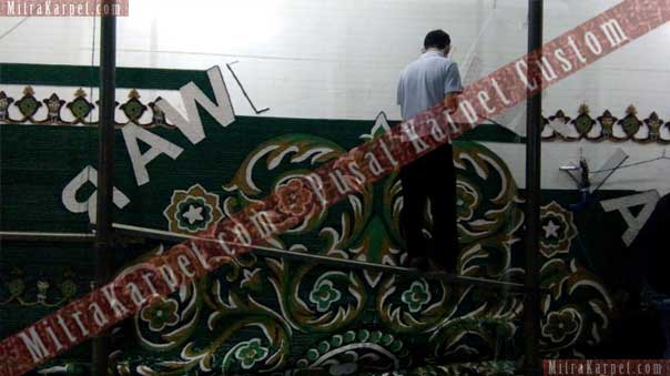 Proses pembuatan karpet masjid Al Munawwar Balikpapan