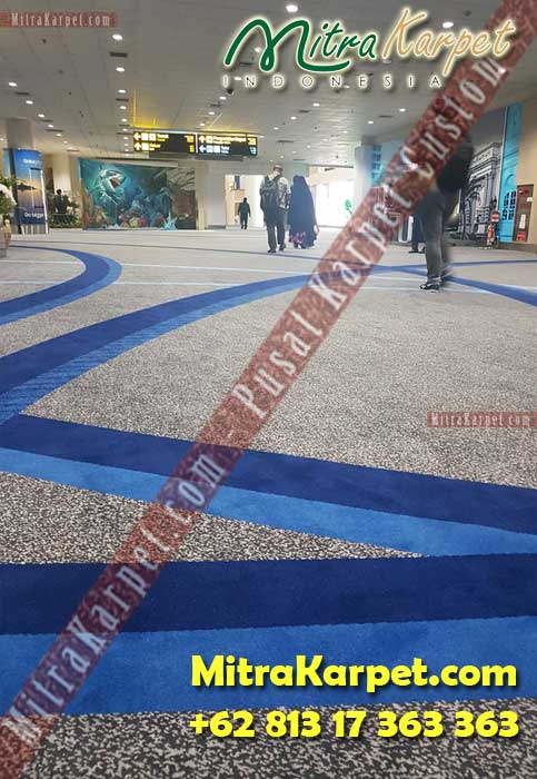 Karpet Axminster Bandara Kualanamu Medan Terpasang Rapih