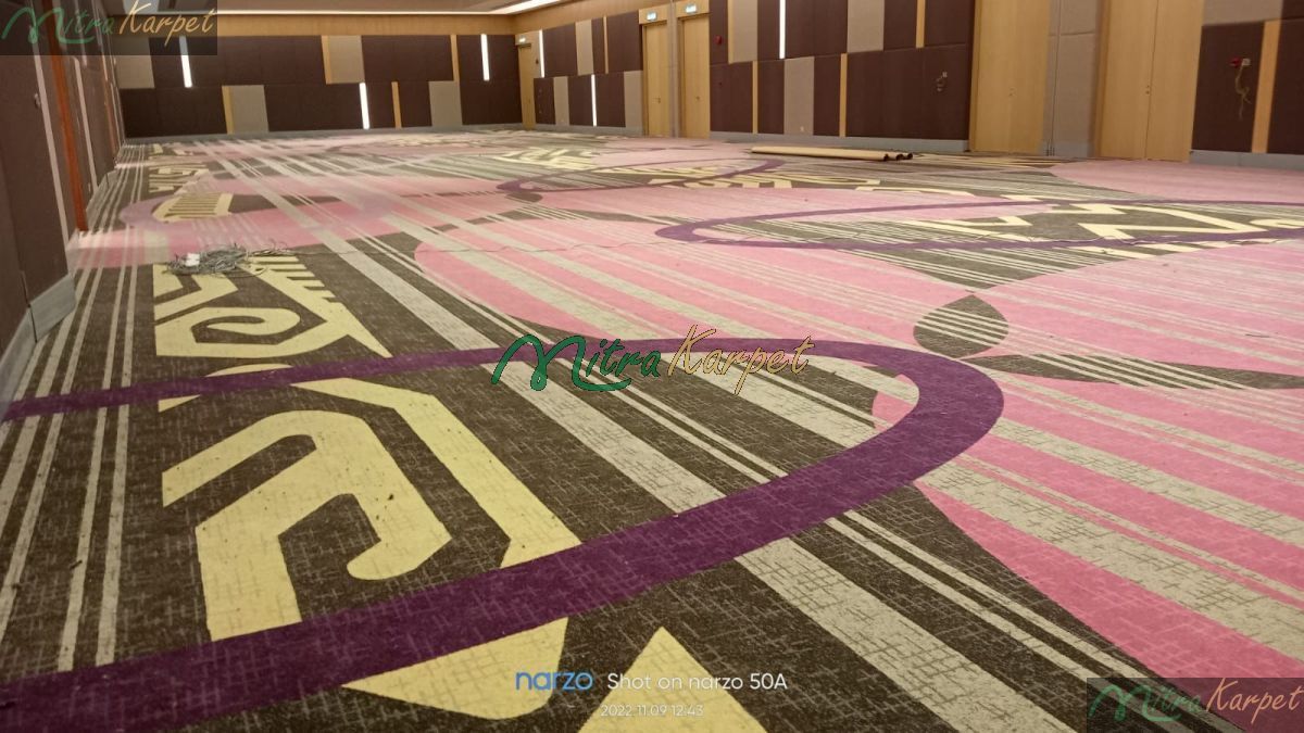 project karpet custom malaysia serawak pemasangan karpet selesai